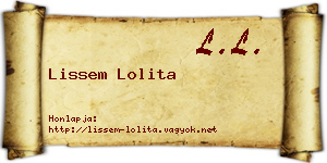 Lissem Lolita névjegykártya